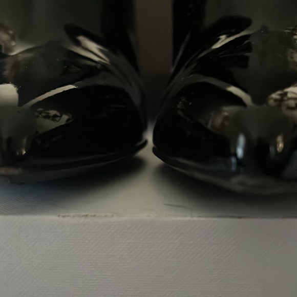 GUCCI WOMENS PATIENT LEATHER POINTED TOE HEEL PULL ON BOOTS PRE OWNED BLACK 8M - Picture 11 of 13